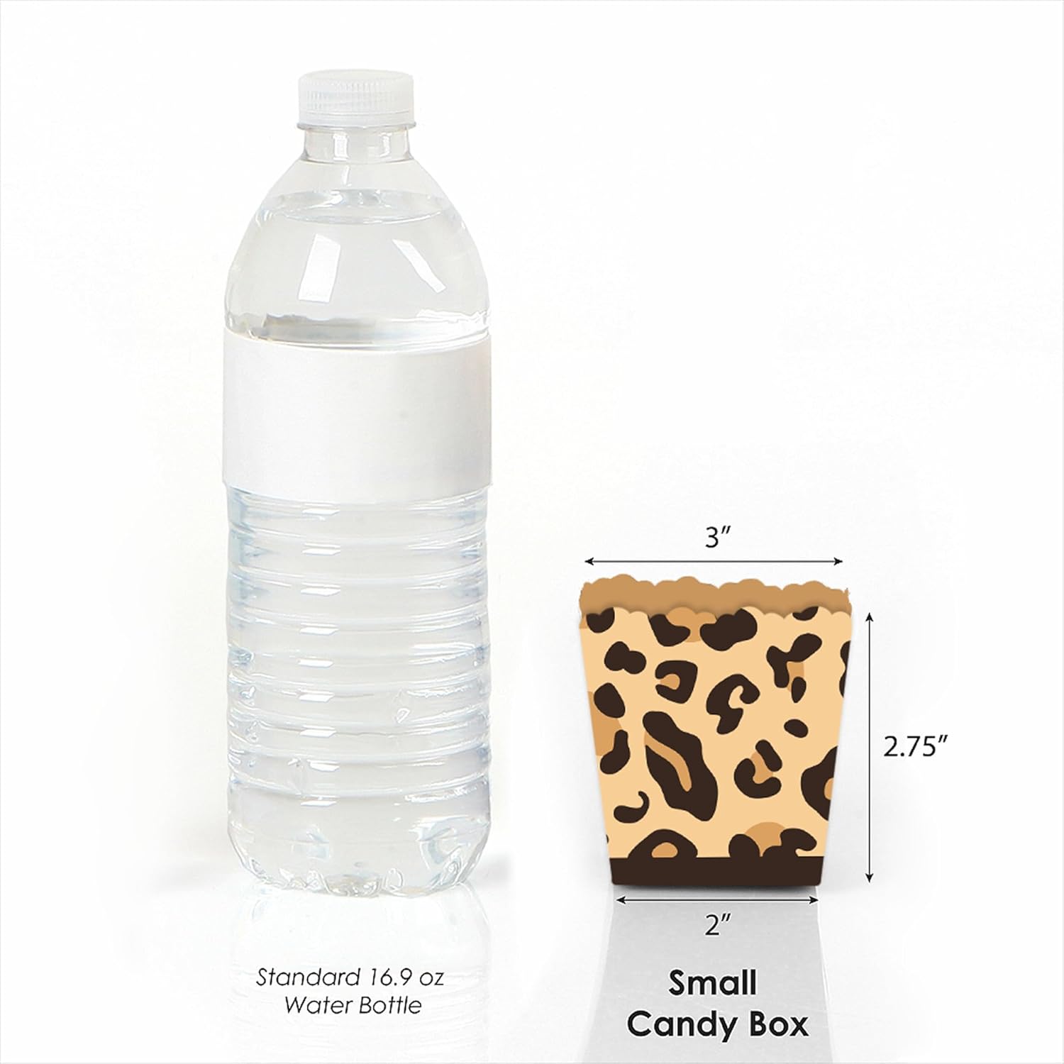 Big Dot of Happiness Leopard Print Party Favor Boxes Set of 12