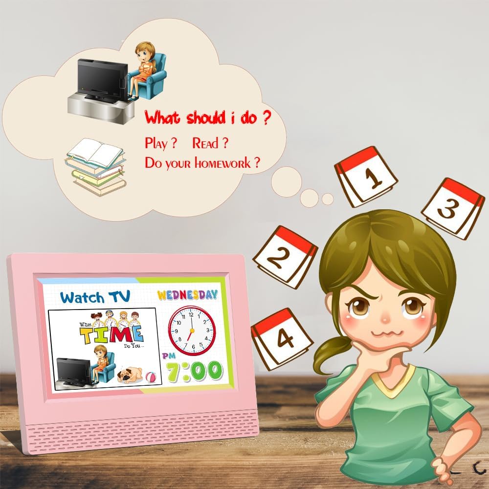 Ykall Kids Digital Alarm Clock with 7 Display and 17 Alarm Settings