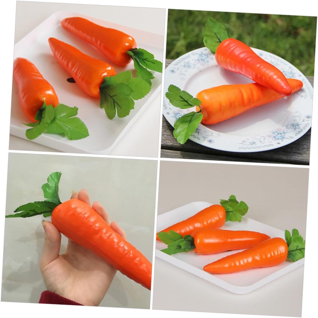 12Pcs Realistic Carrot Models for Party Decorations