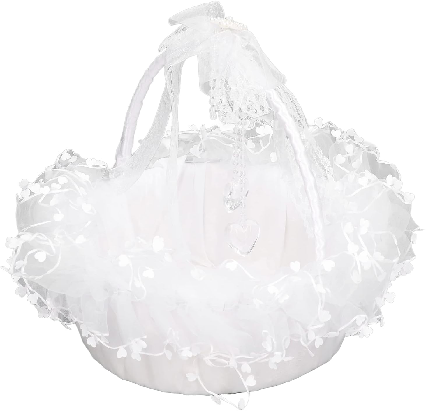 Enforose Flower Girl Basket with Handle