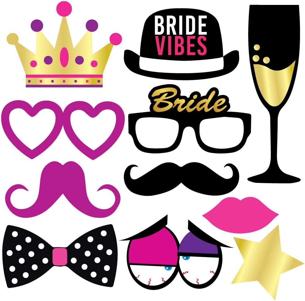 Bachelorette Party Photo Booth Props 36 Piece Set