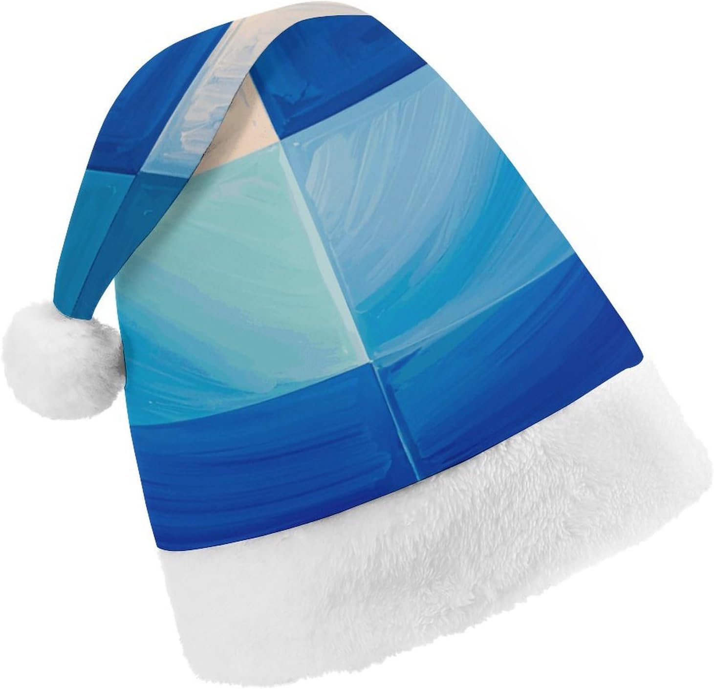 Santa Hat Abstract Blue Christmas Party Headwear