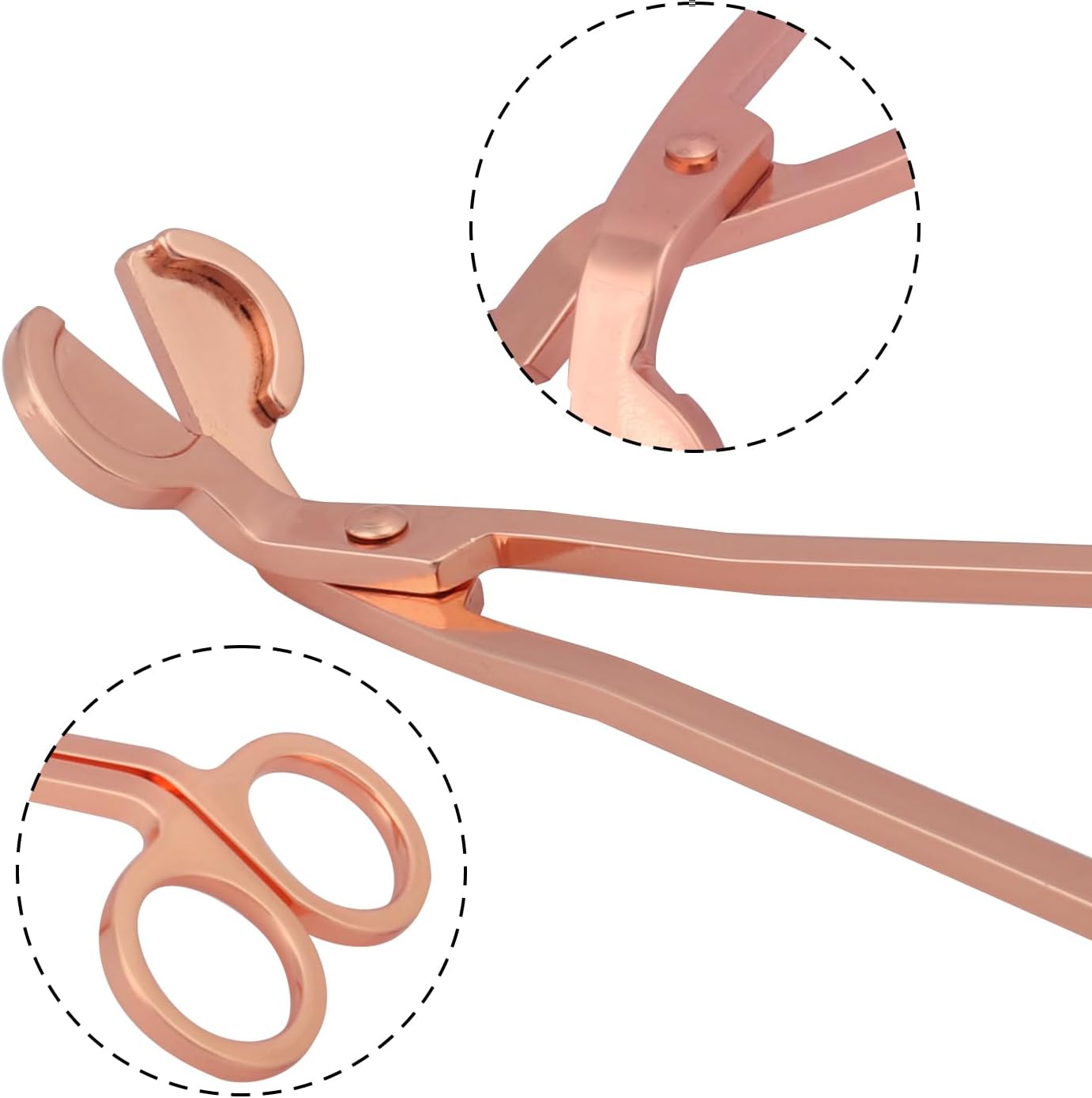 6 PCS Rose Gold Candle Wick Trimmer Stainless Steel