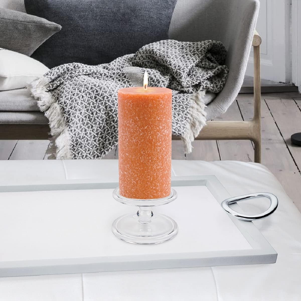 Root Candles 33619 Unscented Timberline Pillar Candle in Rust
