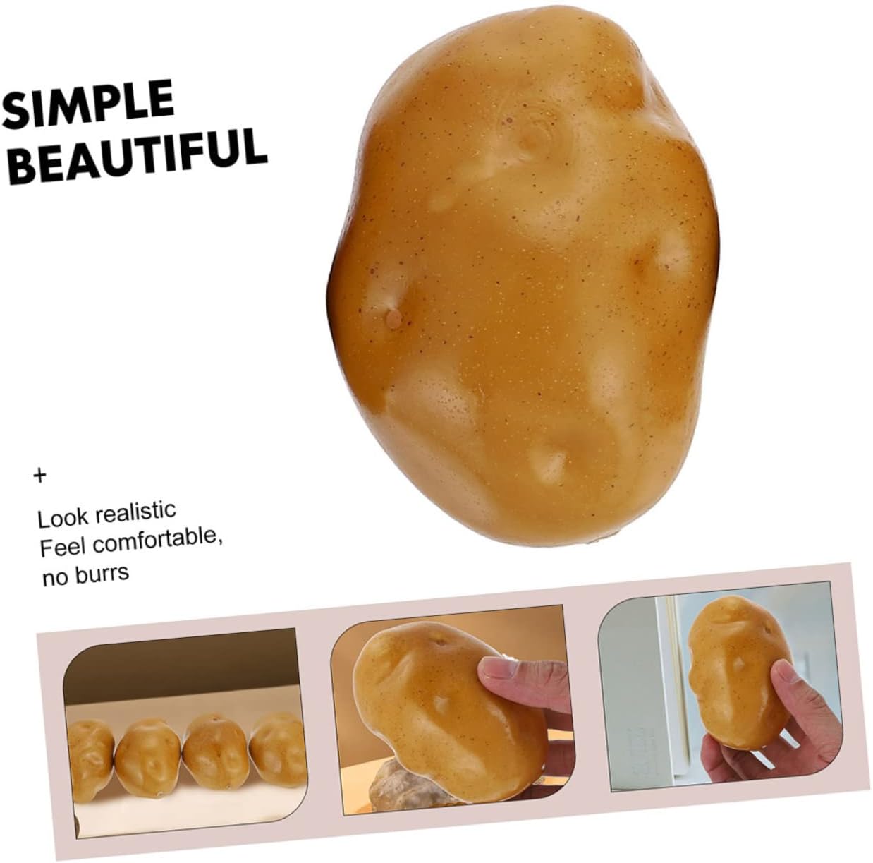 MAGICLULU 5pcs Lifelike Foam Potato Models for Kitchen Decor