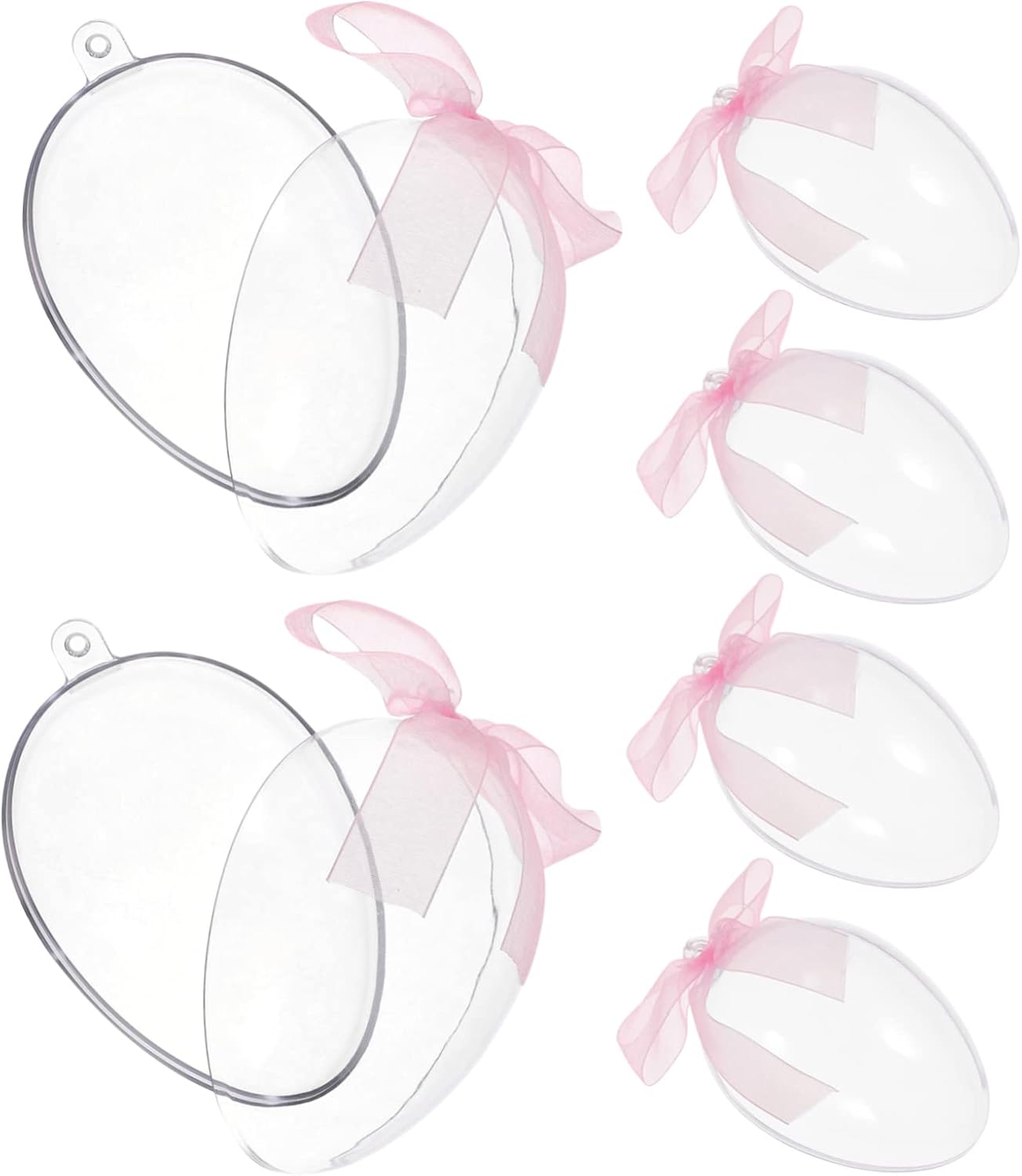 LIFKOME 6Pcs Clear Egg Shape Candy Boxes for Party Favors