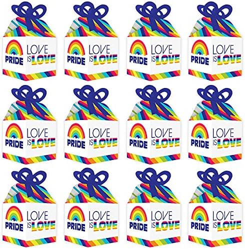 Big Dot of Happiness Love is Love Bow Boxes Set of 12