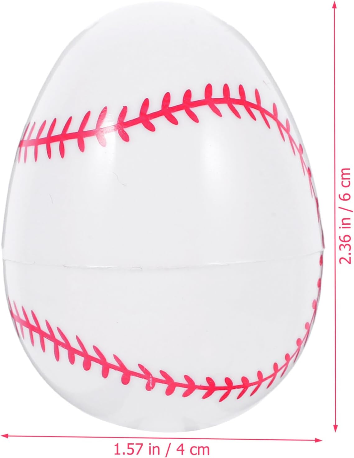 12pcs Baseball Themed Plastic Easter Eggs Openable Decorative Set