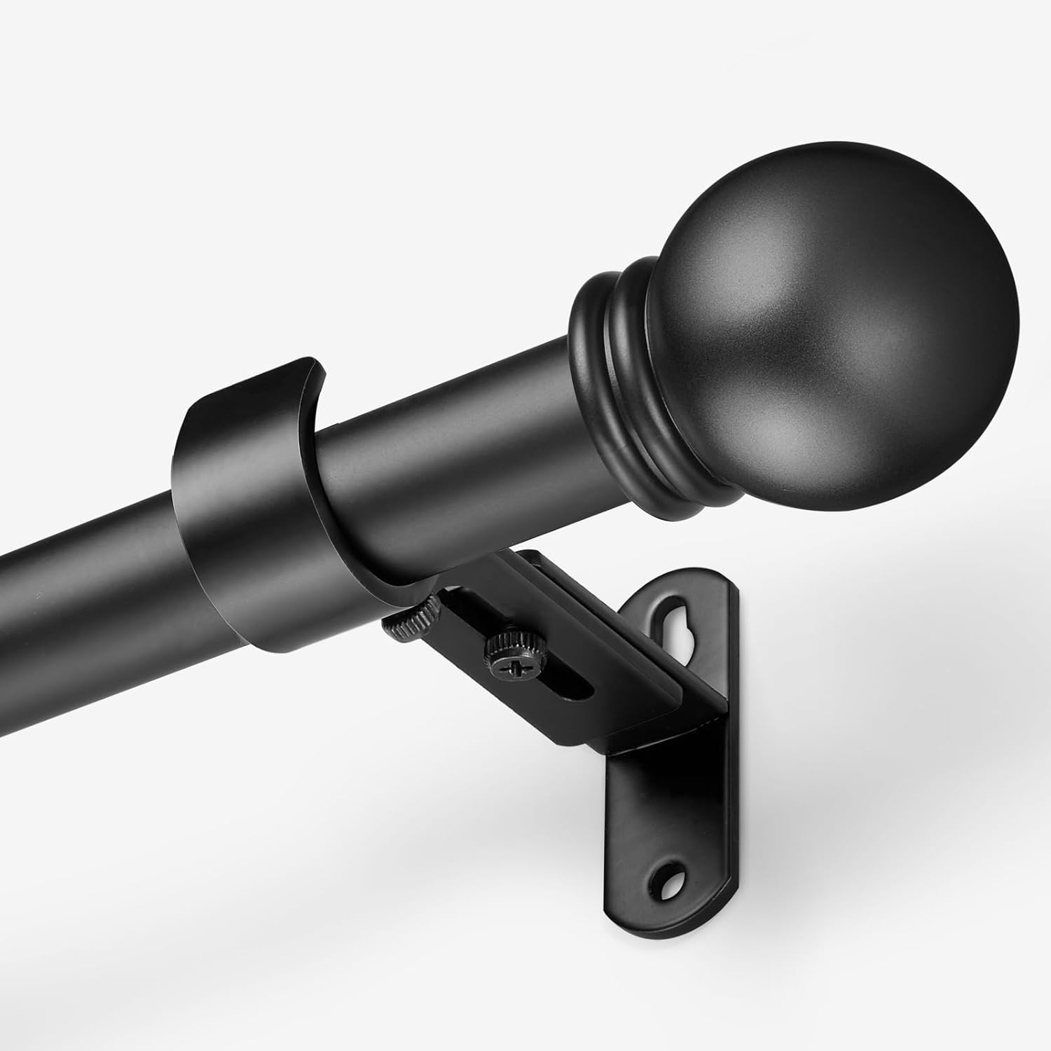 Adjustable Curtain Rods 16-60 Inches Black Pack of 1