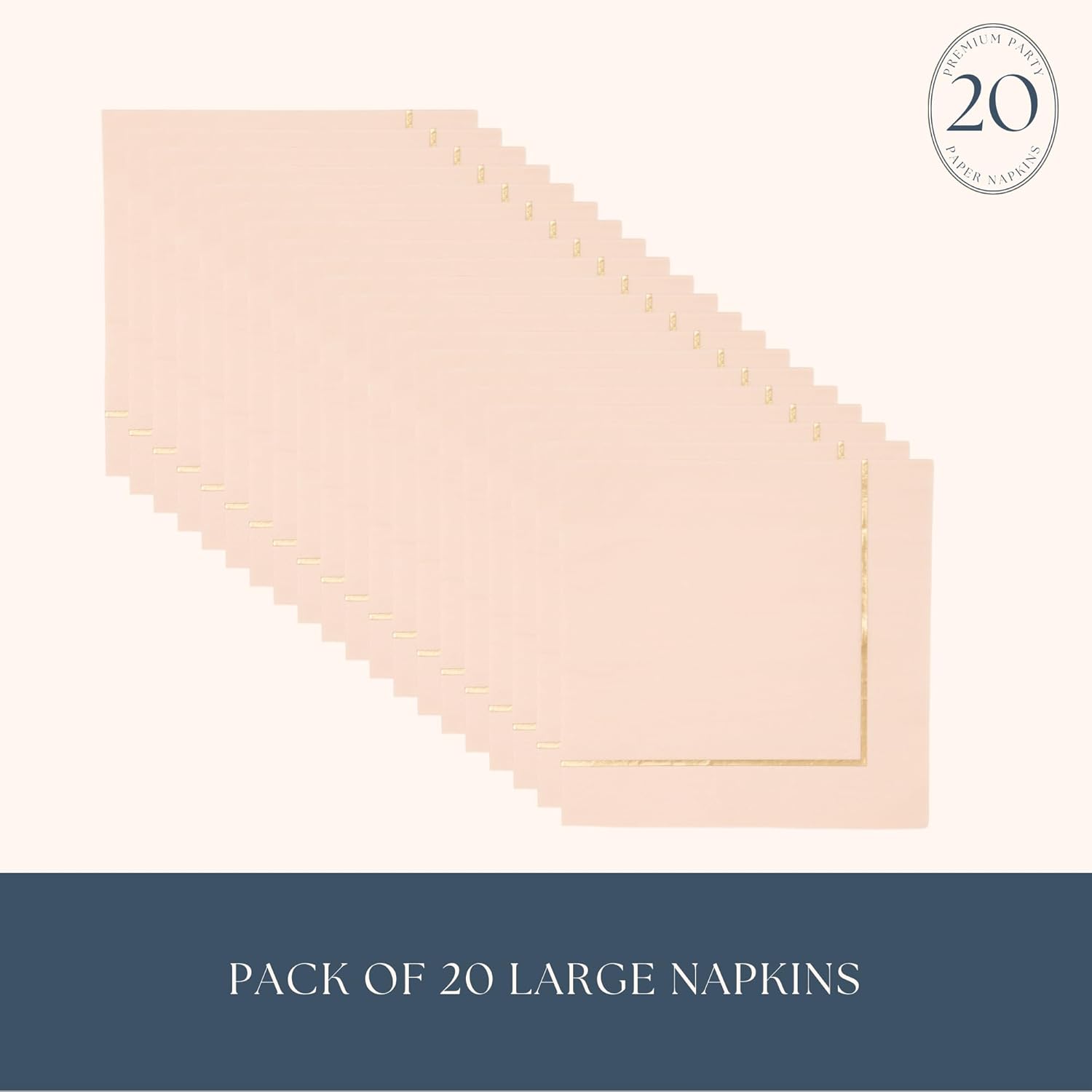 Bonjour Fete Light Peach Premium Large Napkins