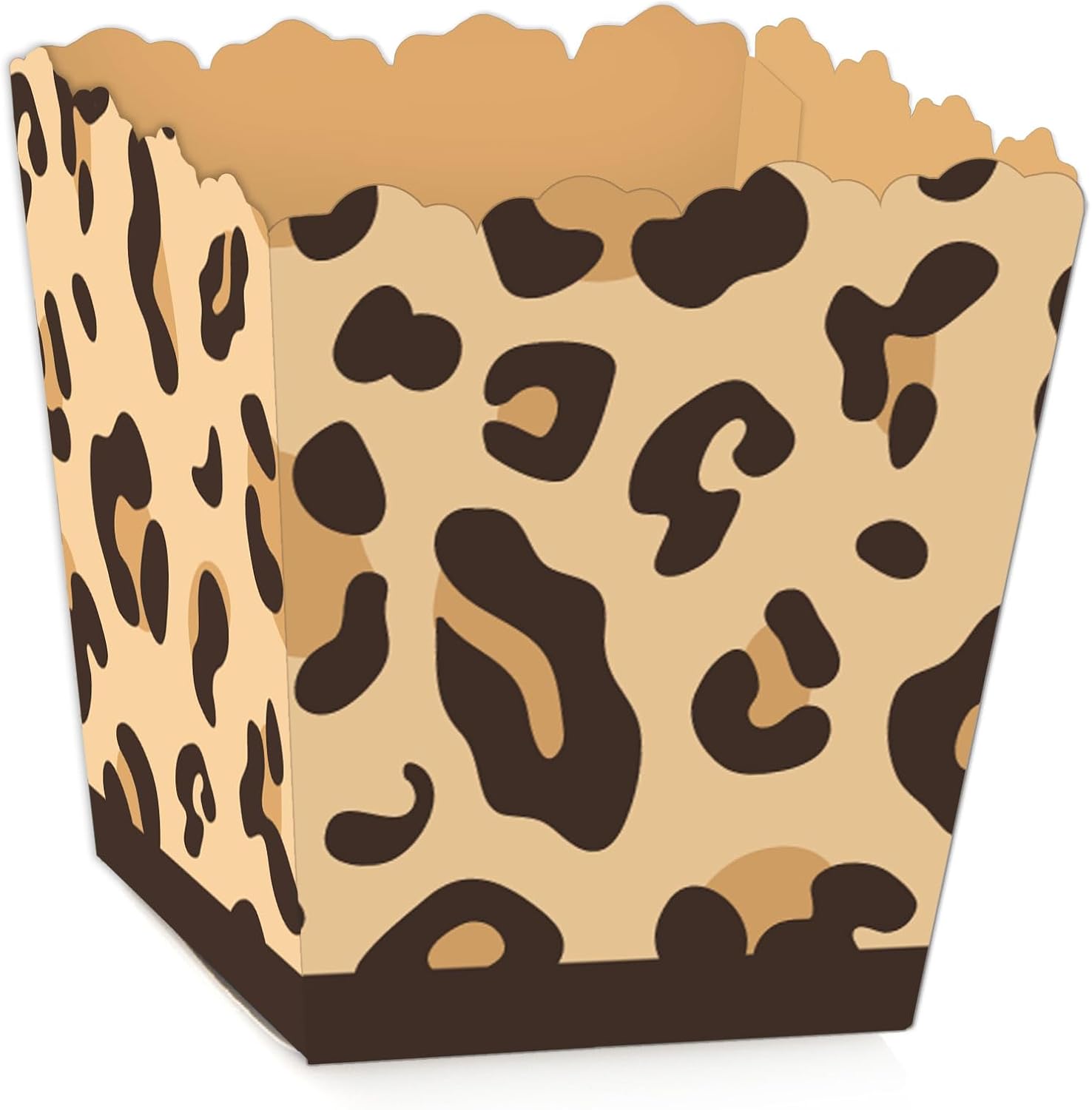 Big Dot of Happiness Leopard Print Party Favor Boxes Set of 12
