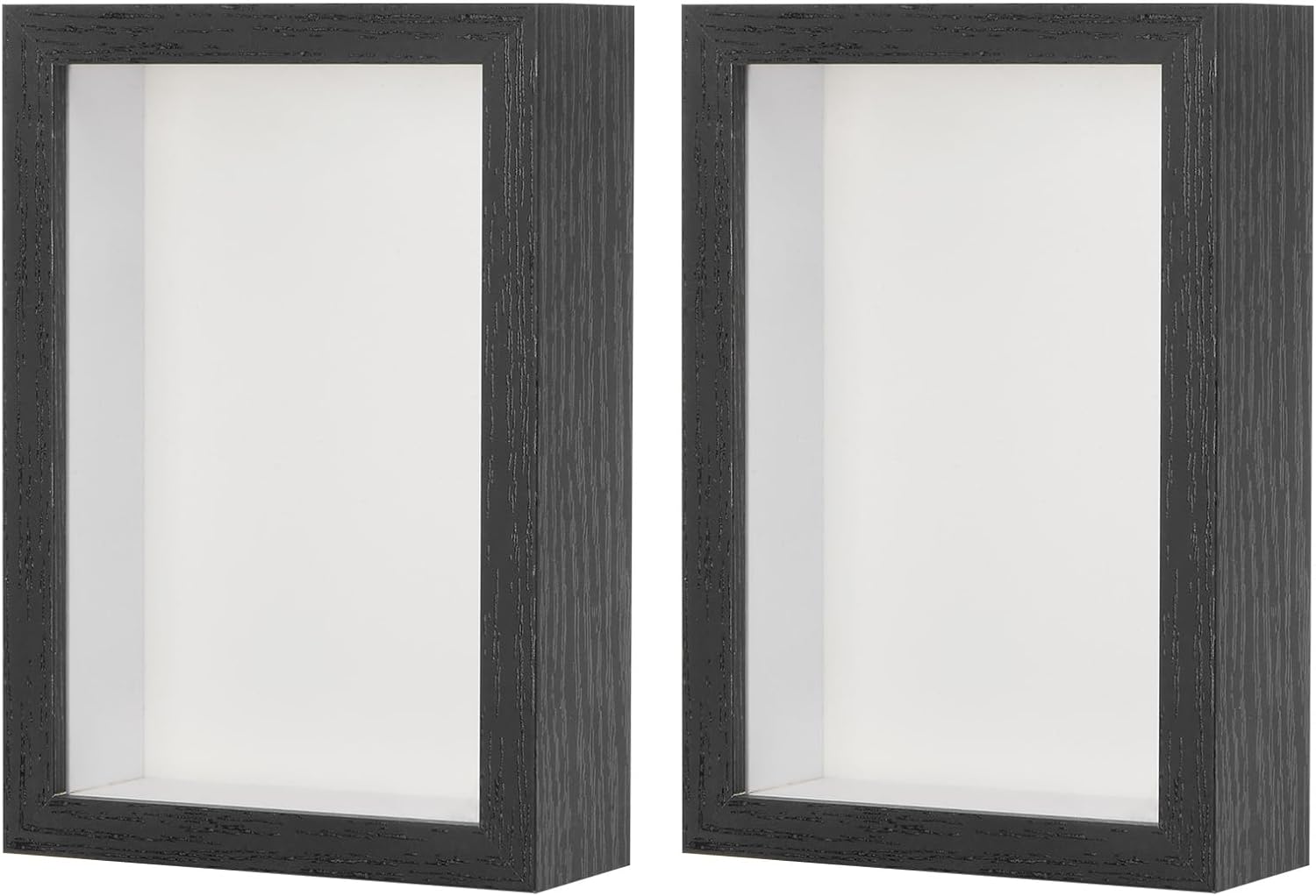 2 Pack 4x6 Inch Wooden Shadow Box Frame Display Case