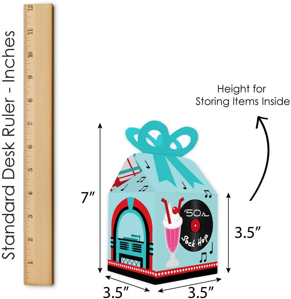Big Dot of Happiness 50s Sock Hop Bow Box Set of 12