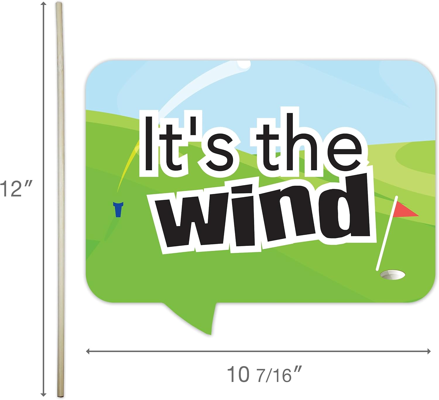 Golf Themed Photo Booth Props Kit - 10pcs