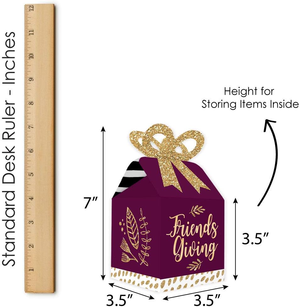 Big Dot of Happiness Friendsgiving Favor Boxes Set of 12
