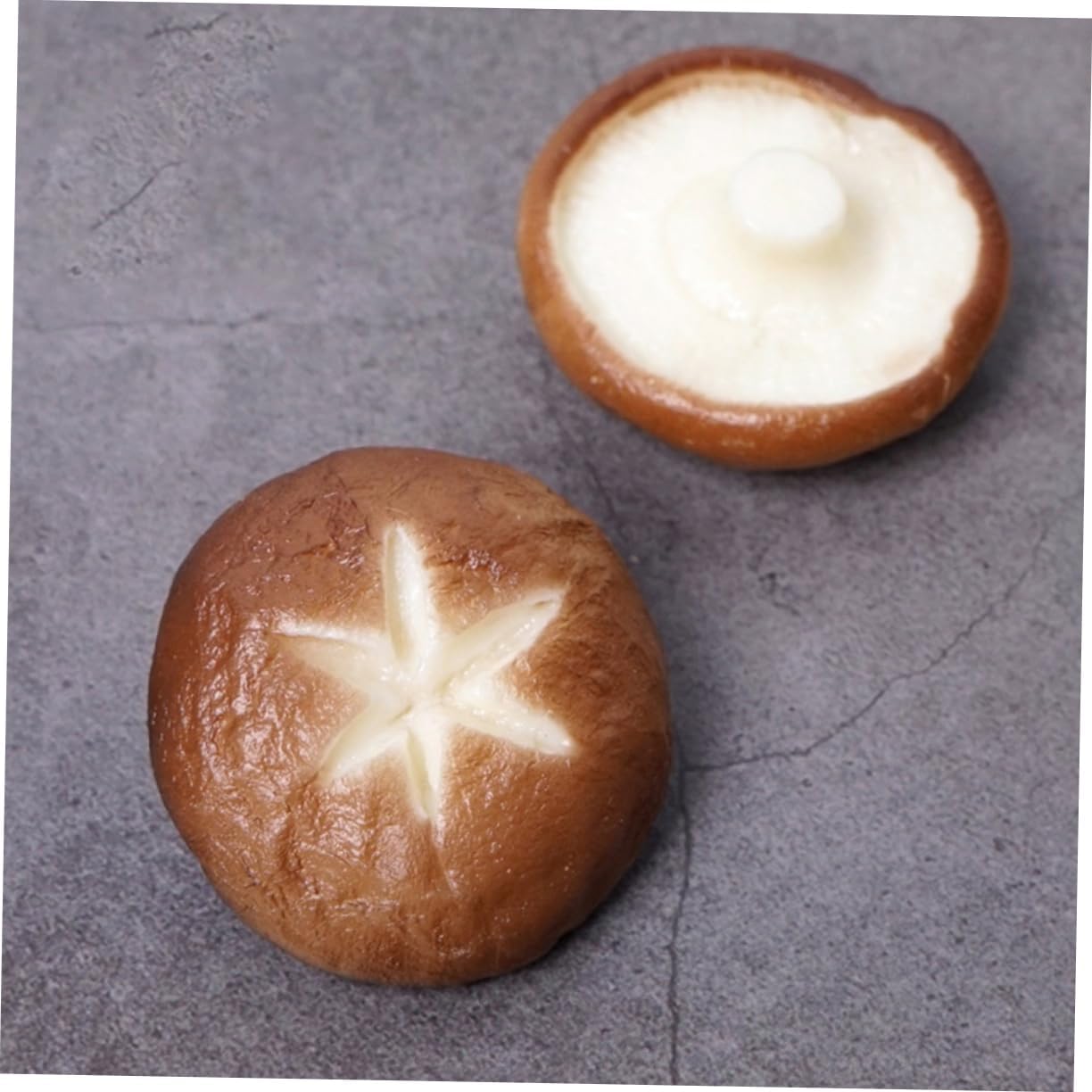 IMIKEYA Realistic Shiitake Mushroom Models 5pcs