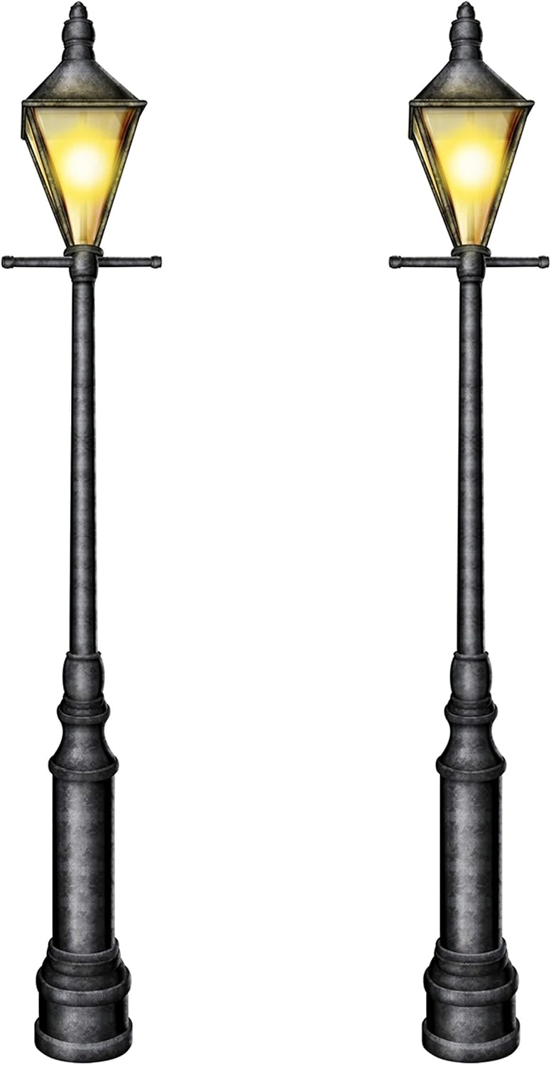 Beistle Lamppost Photo Props Set of 2 Mardi Gras Decor