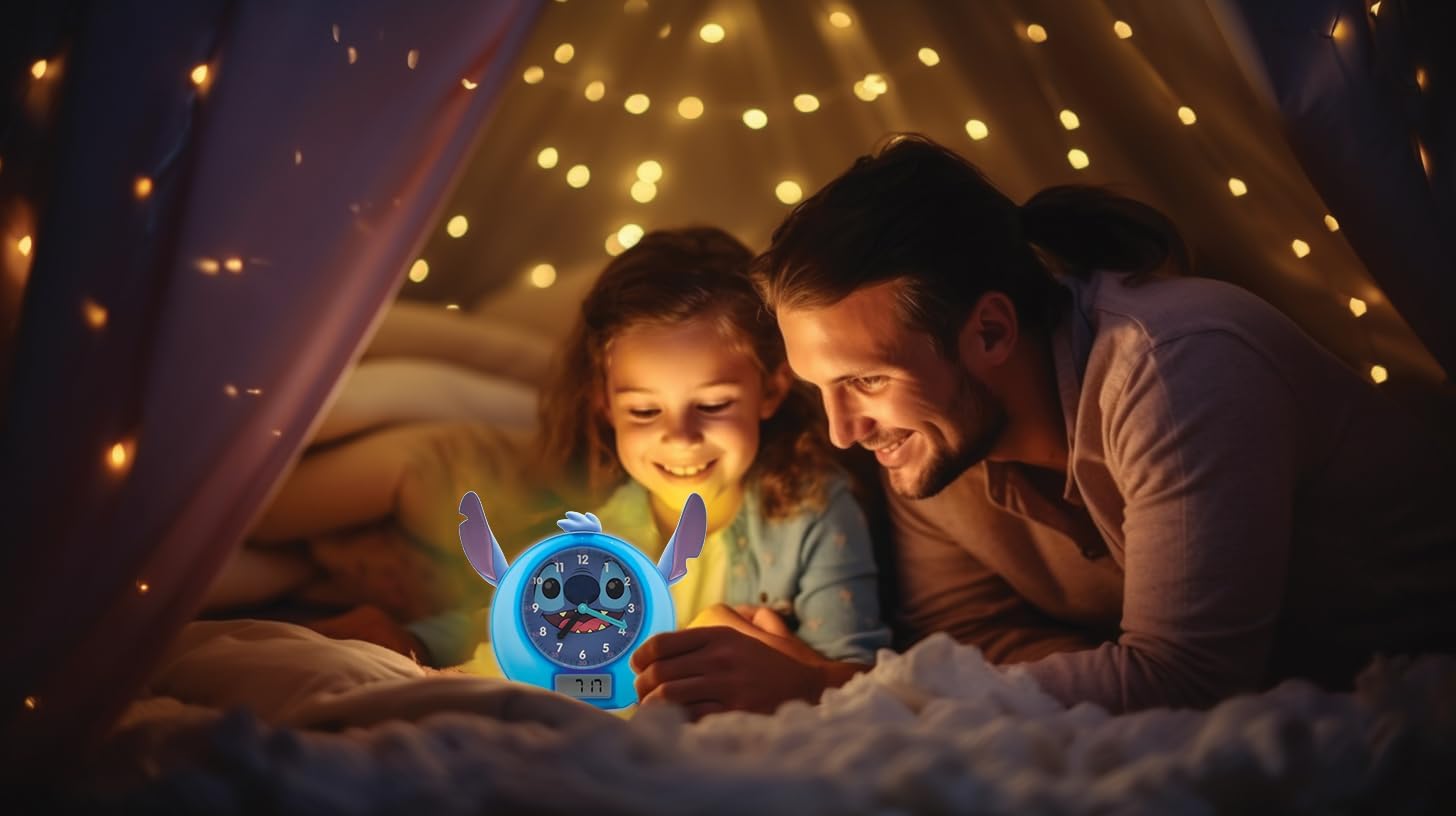 LEXiBOOK Disney Stitch Sleep Companion Clock