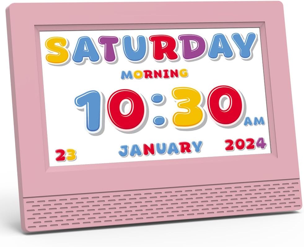 Ykall Kids Digital Alarm Clock with 7 Display and 17 Alarm Settings