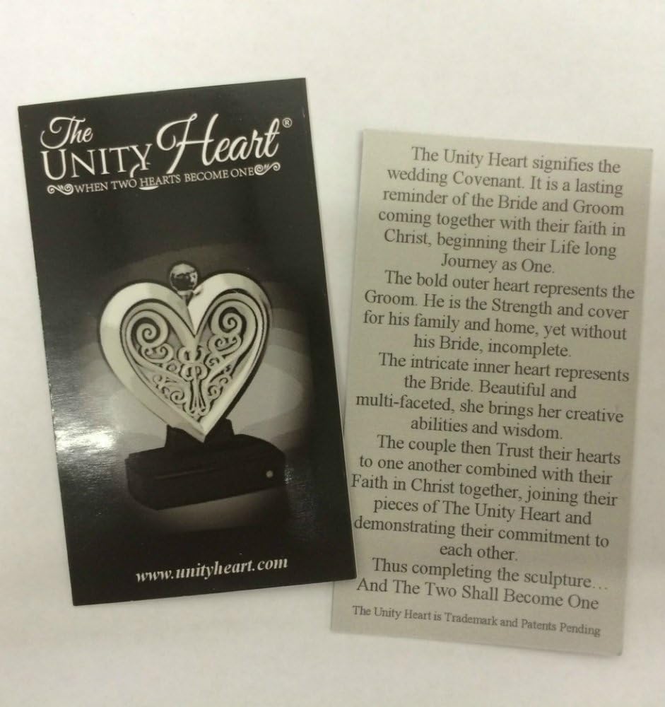 Unity Heart Pearlescent White Wedding Candle Alternative
