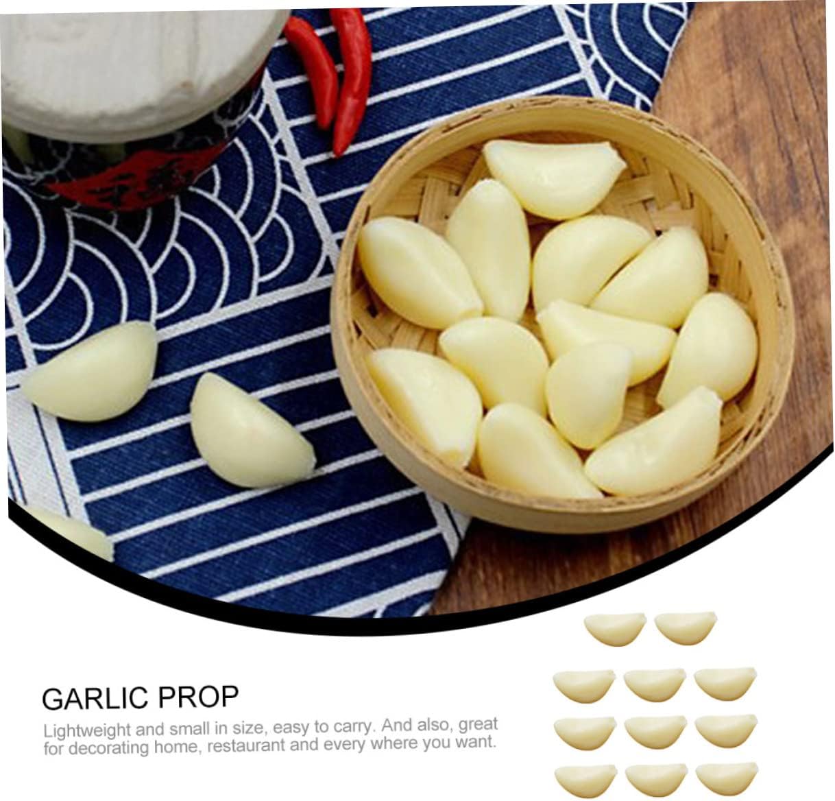 10pcs Lifelike Garlic Cloves Artificial Photo Props