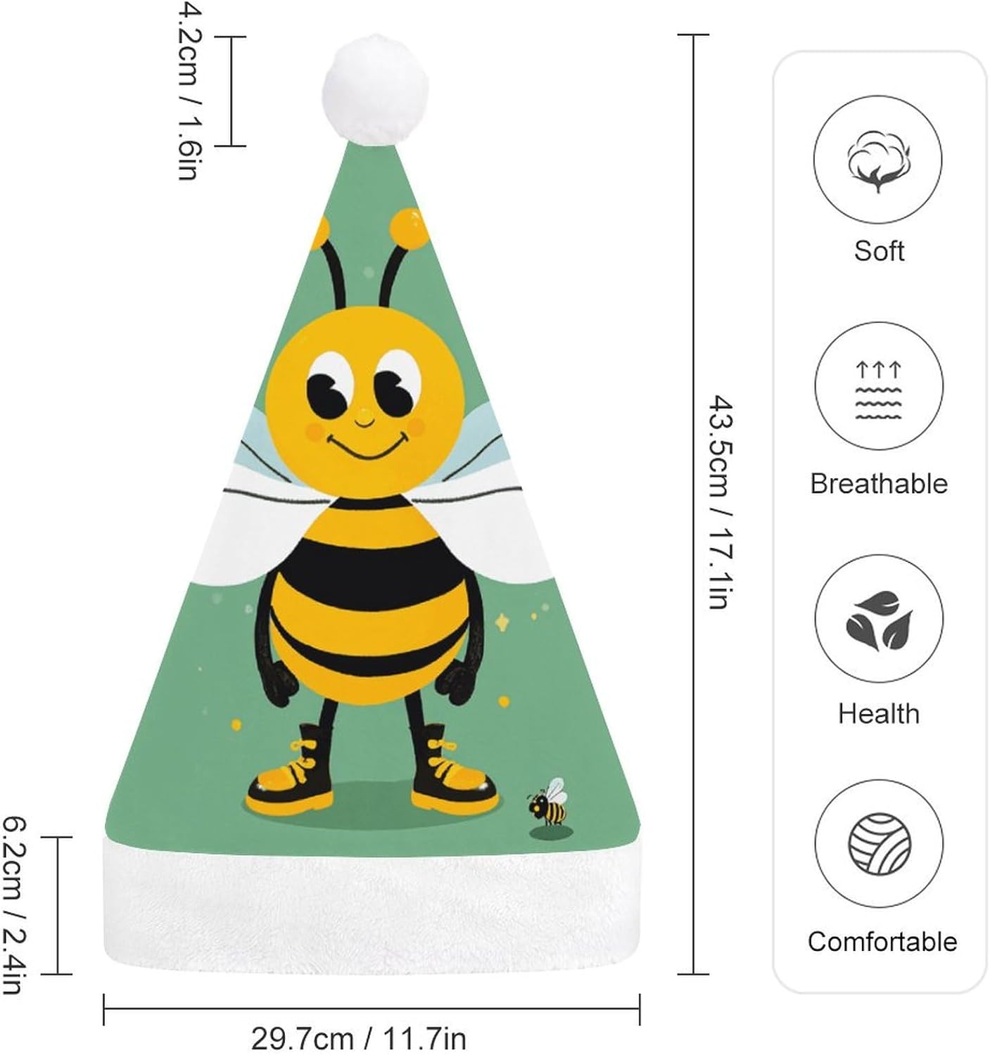 Cartoon Bee Christmas Hat Novelty Headwear