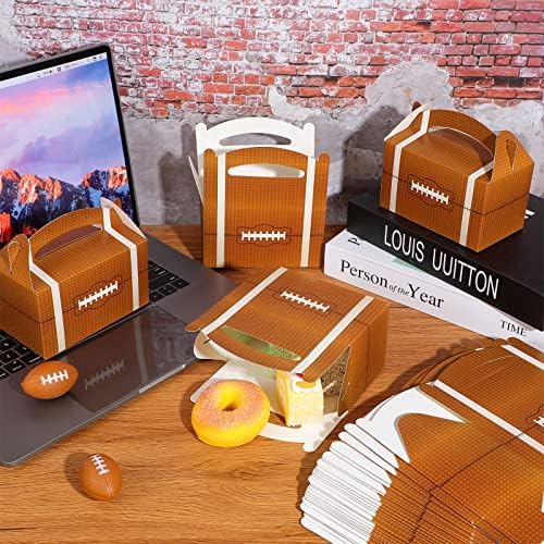 Zhehao 42 Pcs Football Treat Boxes with Handle