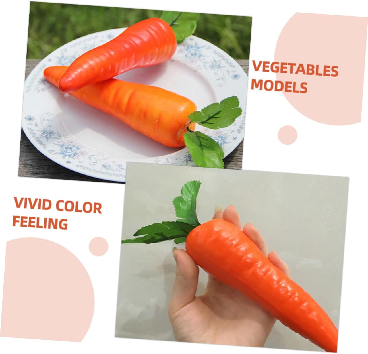 12Pcs Realistic Carrot Models for Party Decorations