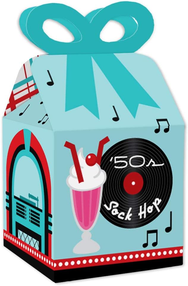 Big Dot of Happiness 50s Sock Hop Bow Box Set of 12
