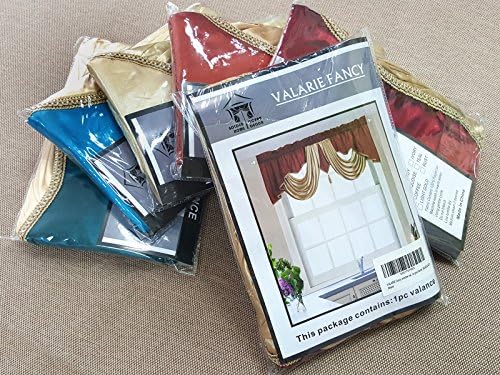 GOHD Valarie Window Valance 54x18 Taffeta Fabric Sand