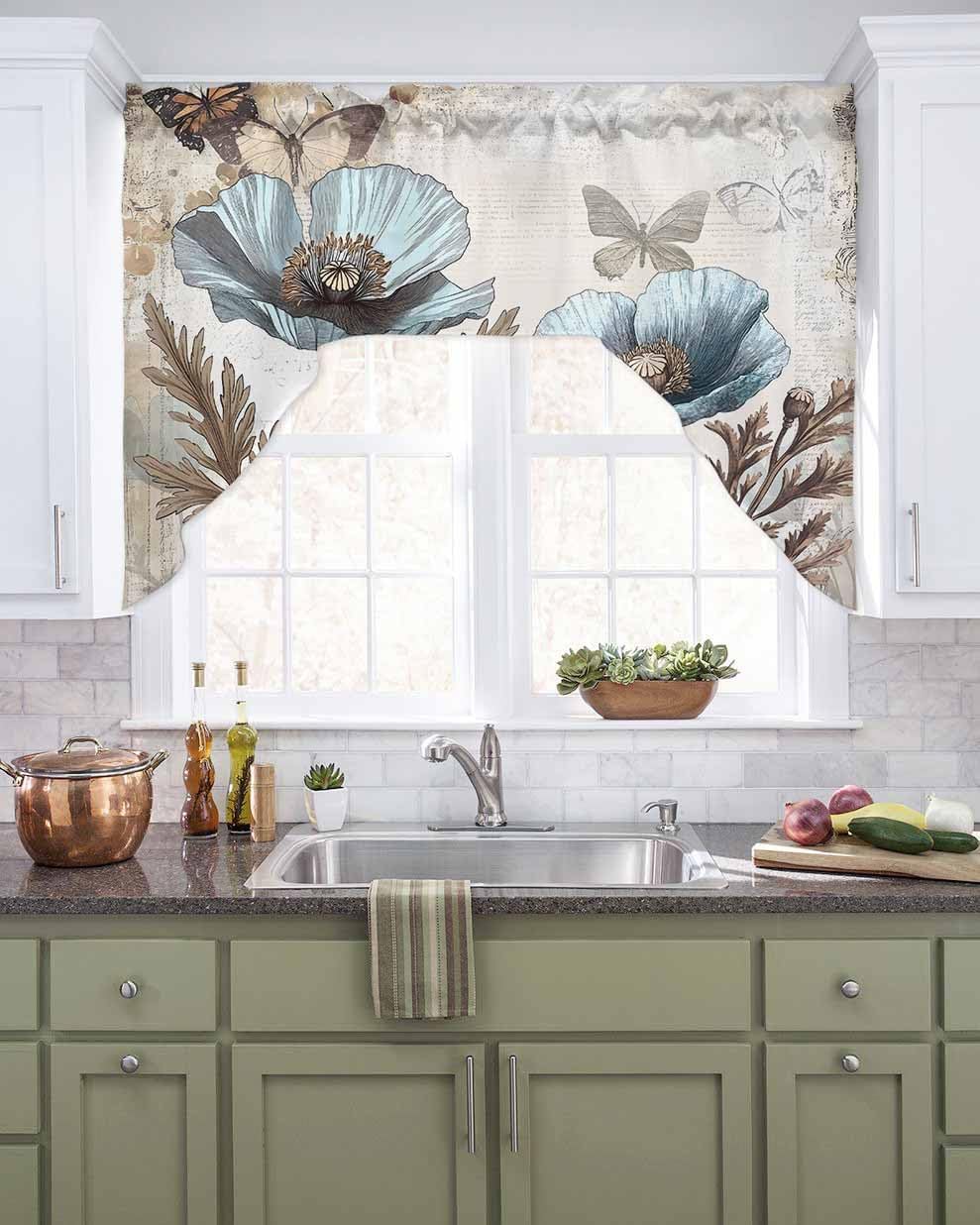 Vintage Tulip Flower Window Valance 56x36