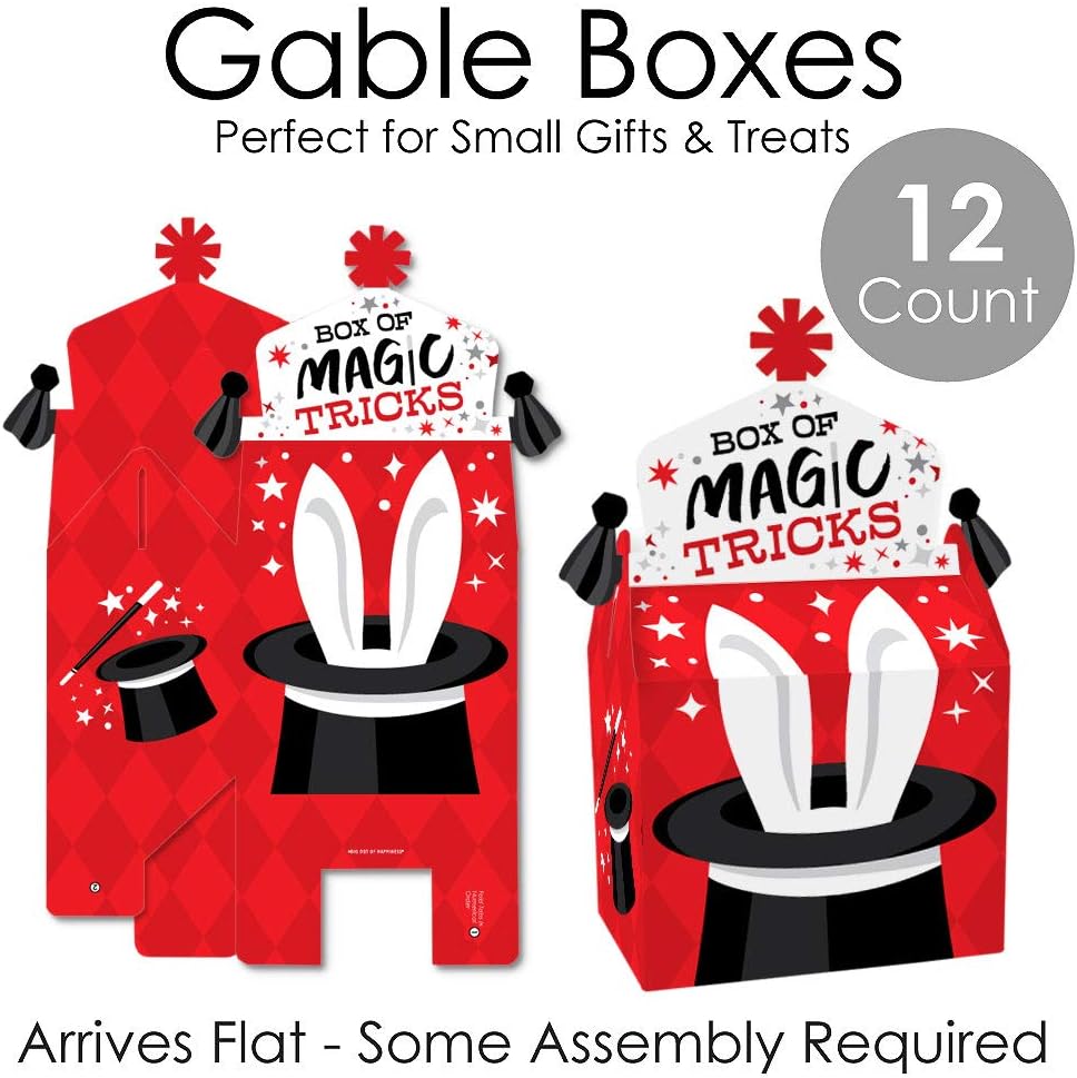 Big Dot of Happiness Magic Show Treat Box Set of 12