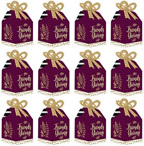 Big Dot of Happiness Friendsgiving Favor Boxes Set of 12