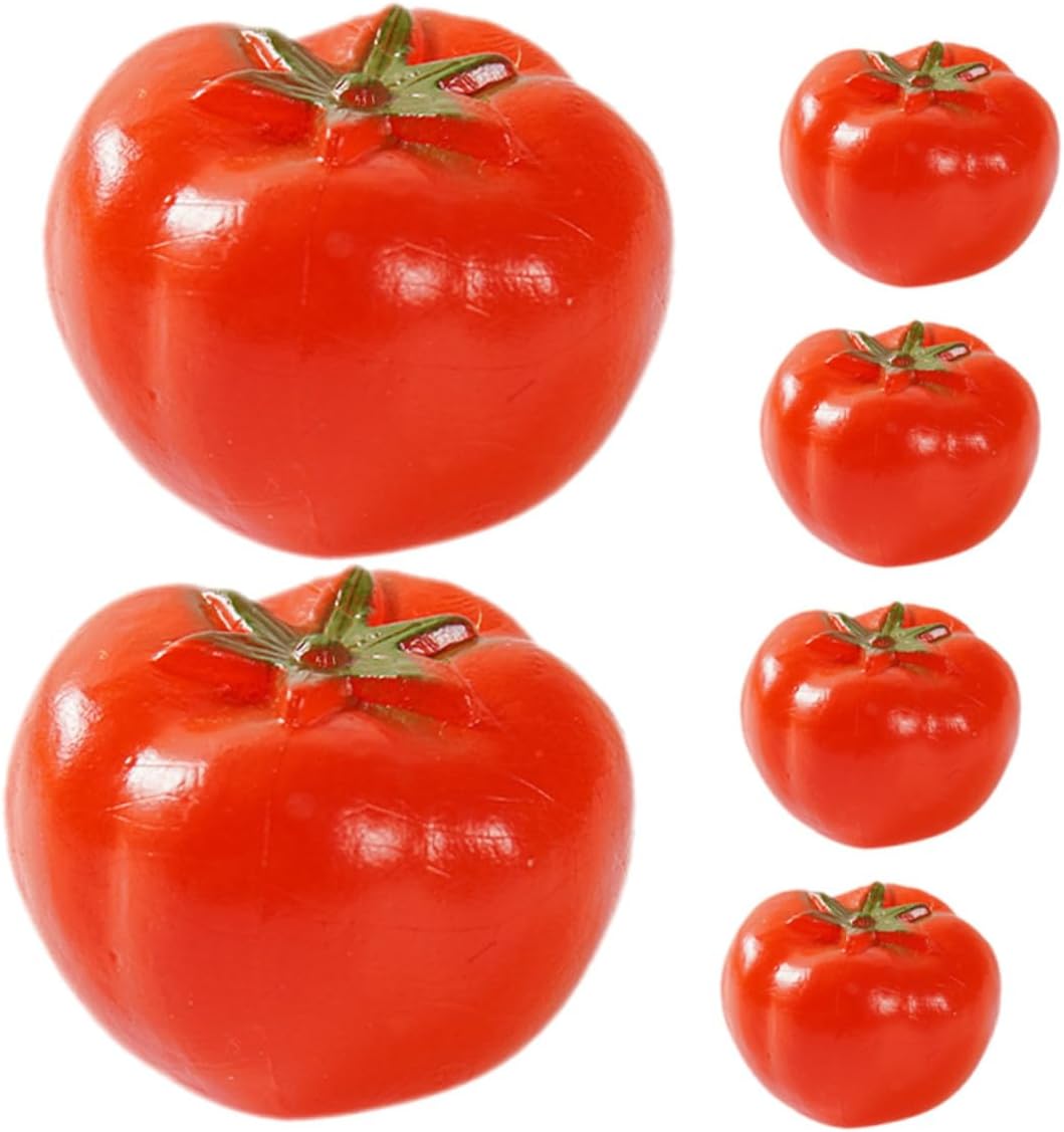 PRETYZOOM 6pcs Realistic Artificial Tomato Props