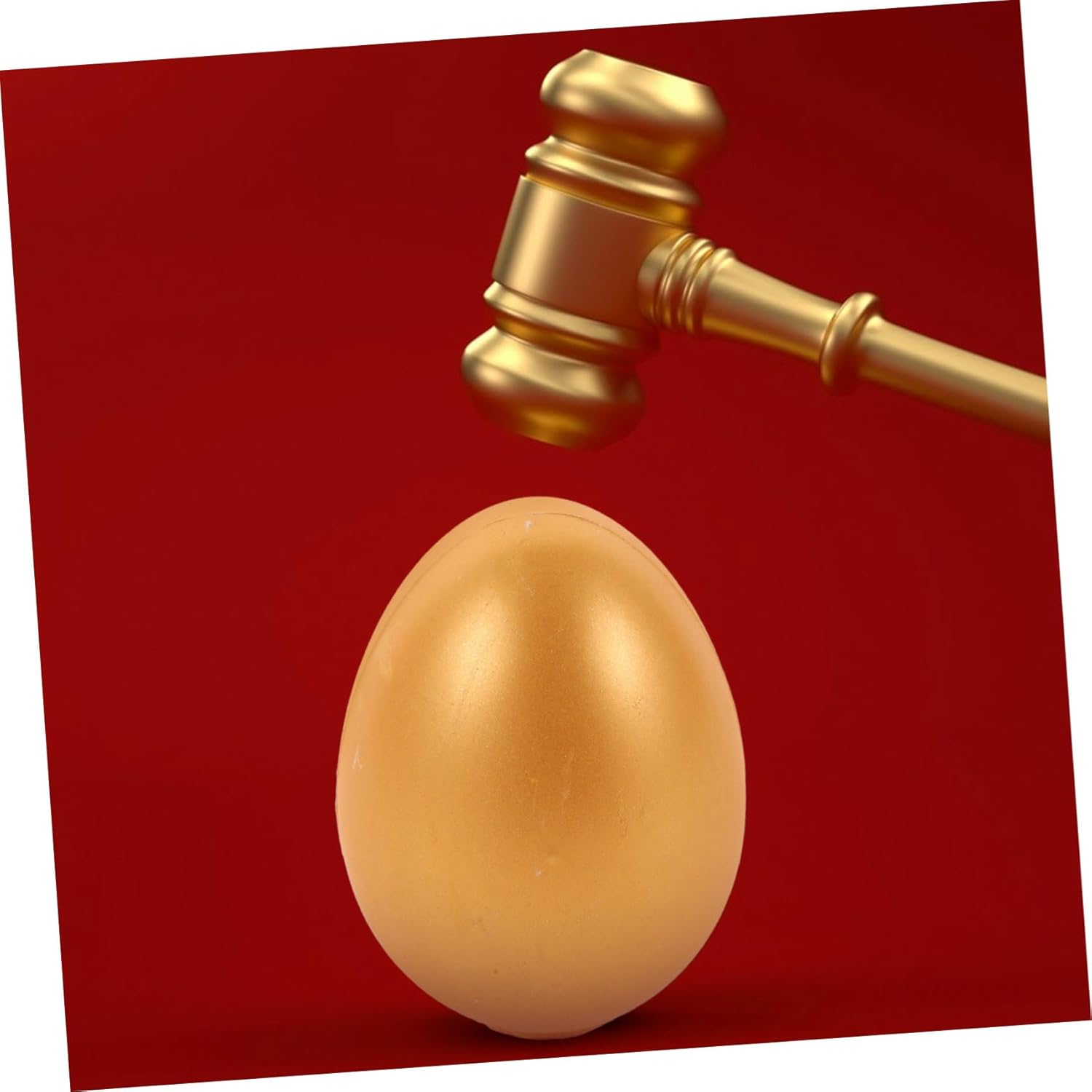 6pcs Golden Empty Eggs for Easter and Parties
