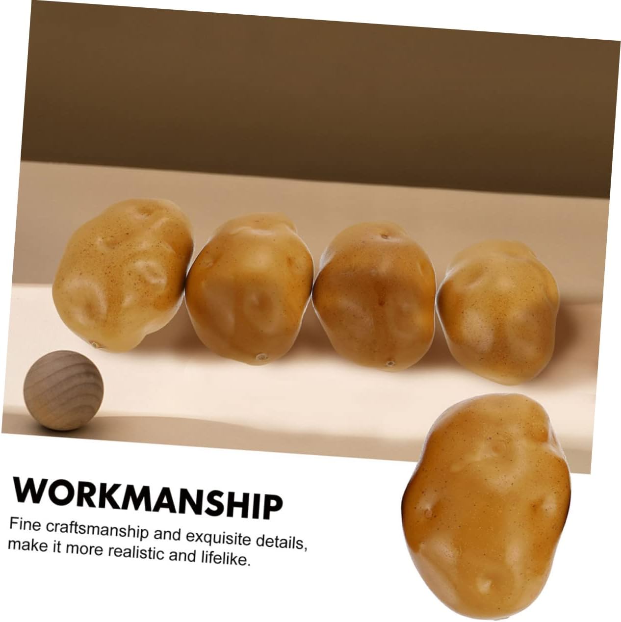 MAGICLULU 5pcs Lifelike Foam Potato Models for Kitchen Decor