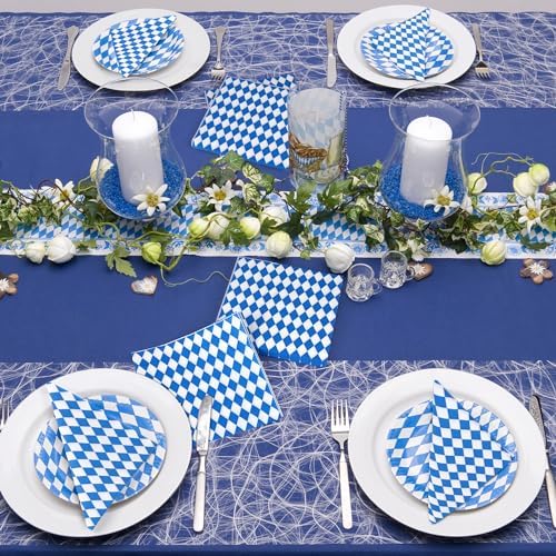 Aodaer 48 Piece Oktoberfest Napkin Set 13x13 Inches