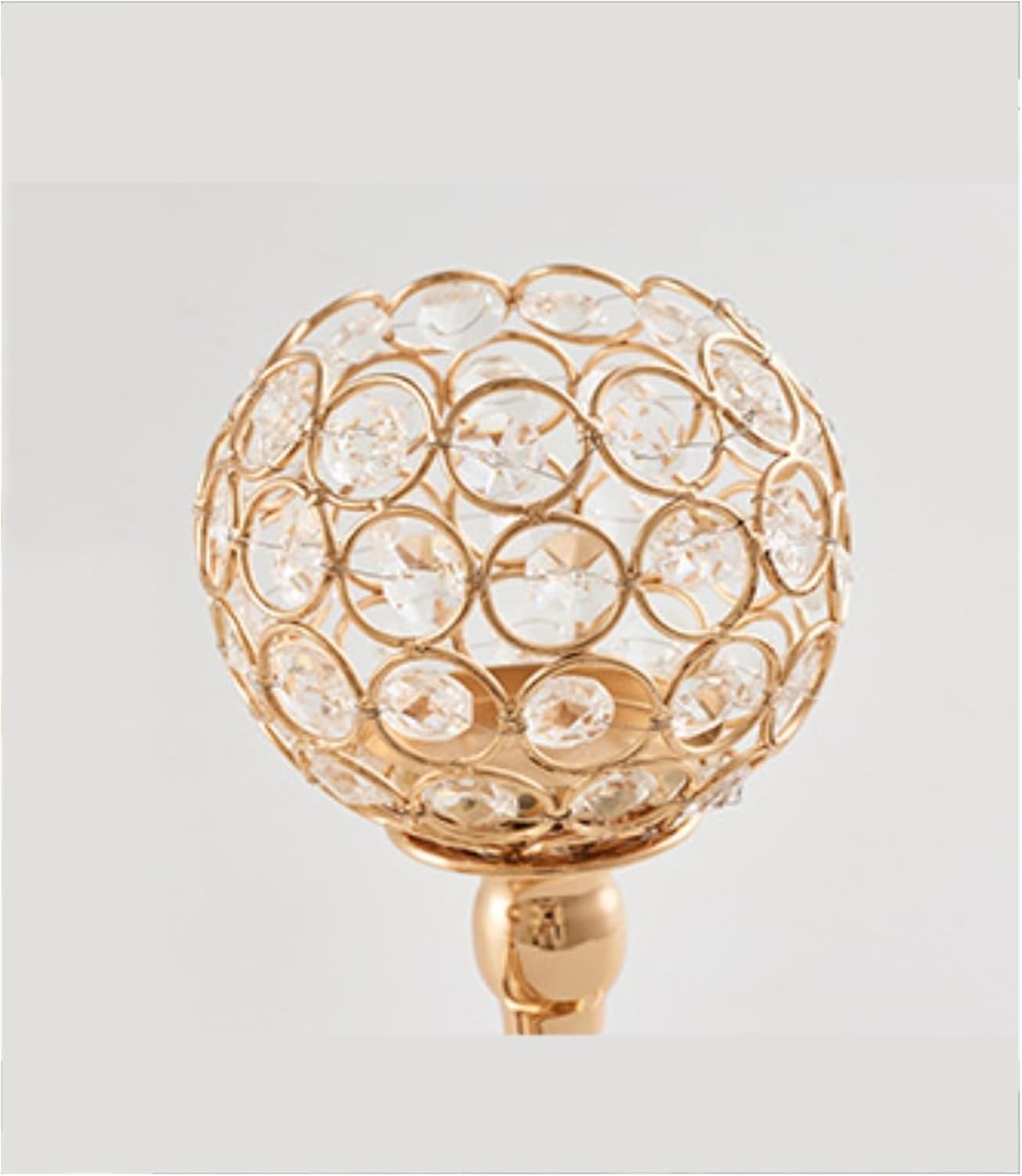 Crystal Candle Holder Set Silver Color