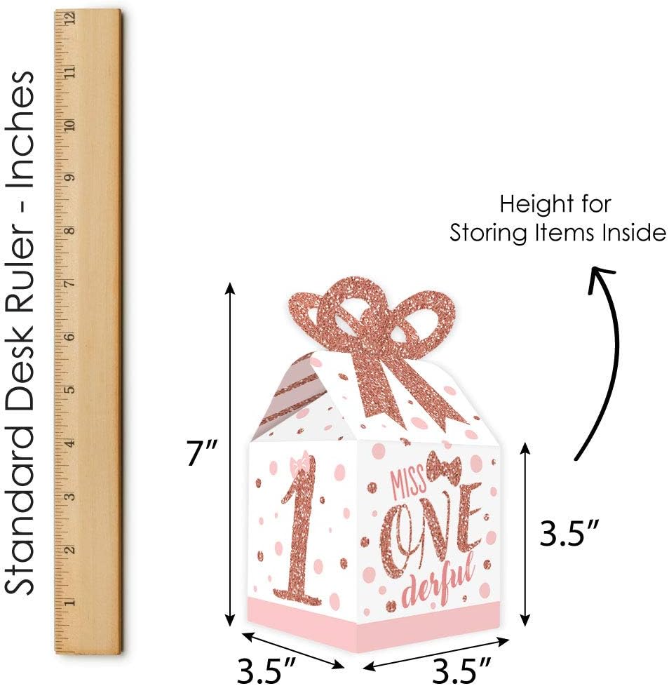 Big Dot of Happiness 1st Birthday Bow Box Set of 12