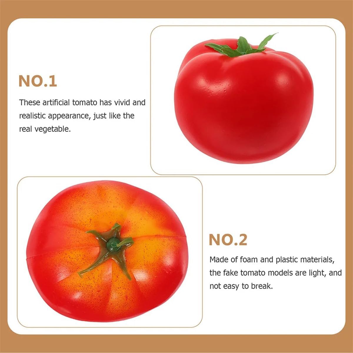 6pcs Foam Tomato Artificial Vegetable Home Decor Photo Prop