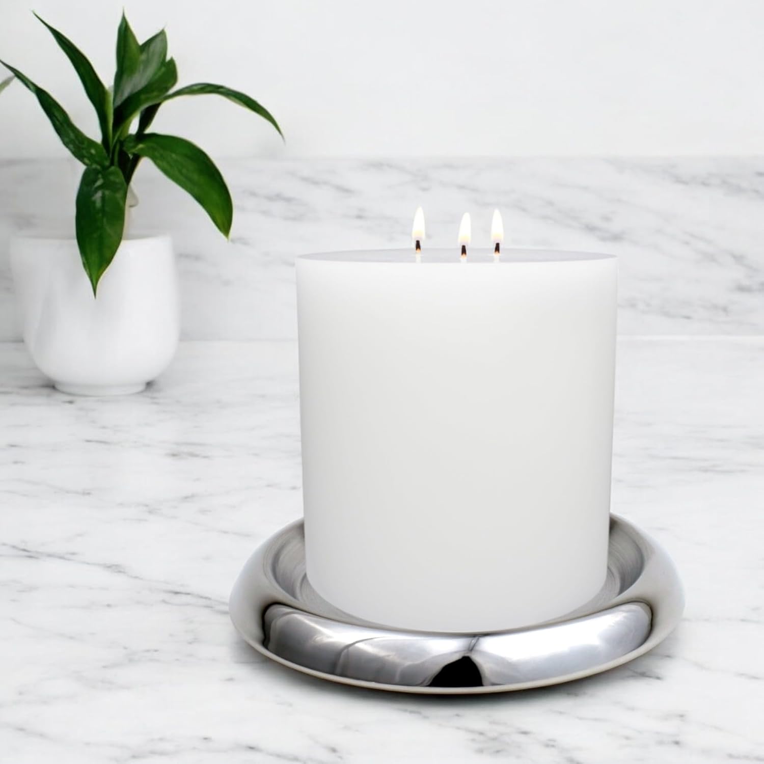 StainlessLUX 76129 Candle Holder for 2-3 Inch Pillar Candles