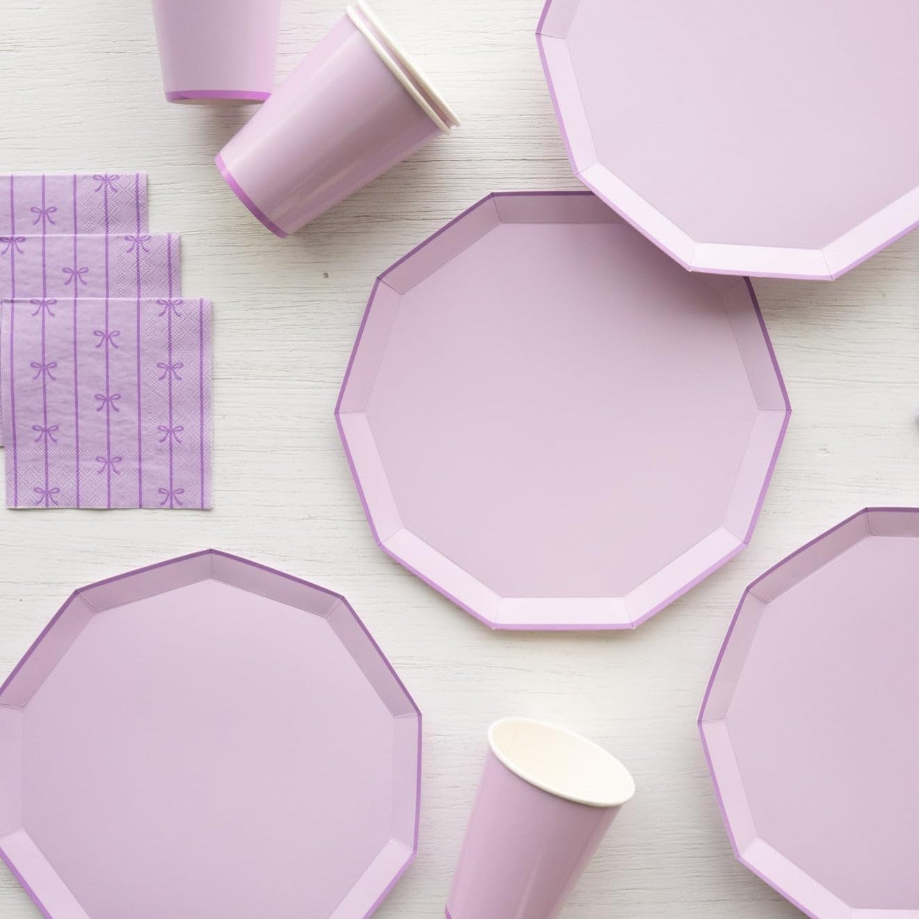 Lilac Purple Paper Plates 105 Inch Pack of 8