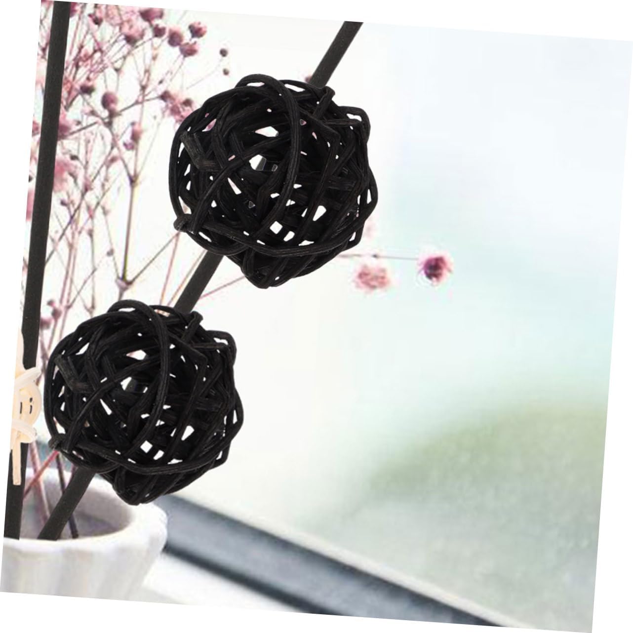 Cabilock 40pcs Wicker Rattan Balls Decorative Orbs