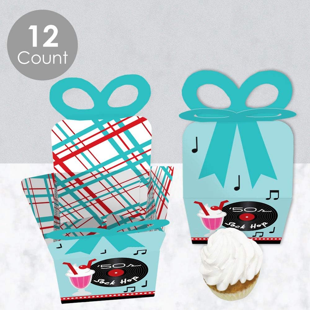 Big Dot of Happiness 50s Sock Hop Bow Box Set of 12