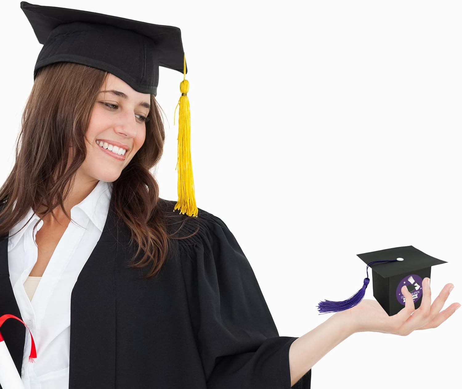 Phedrew 50pcs Graduation Candy Boxes with Tassels