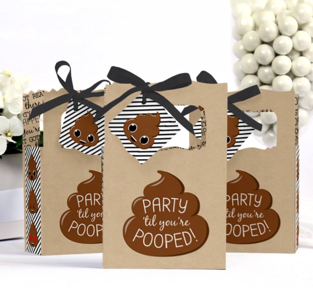 Big Dot of Happiness Poop Emoji Party Favor Boxes Set of 12