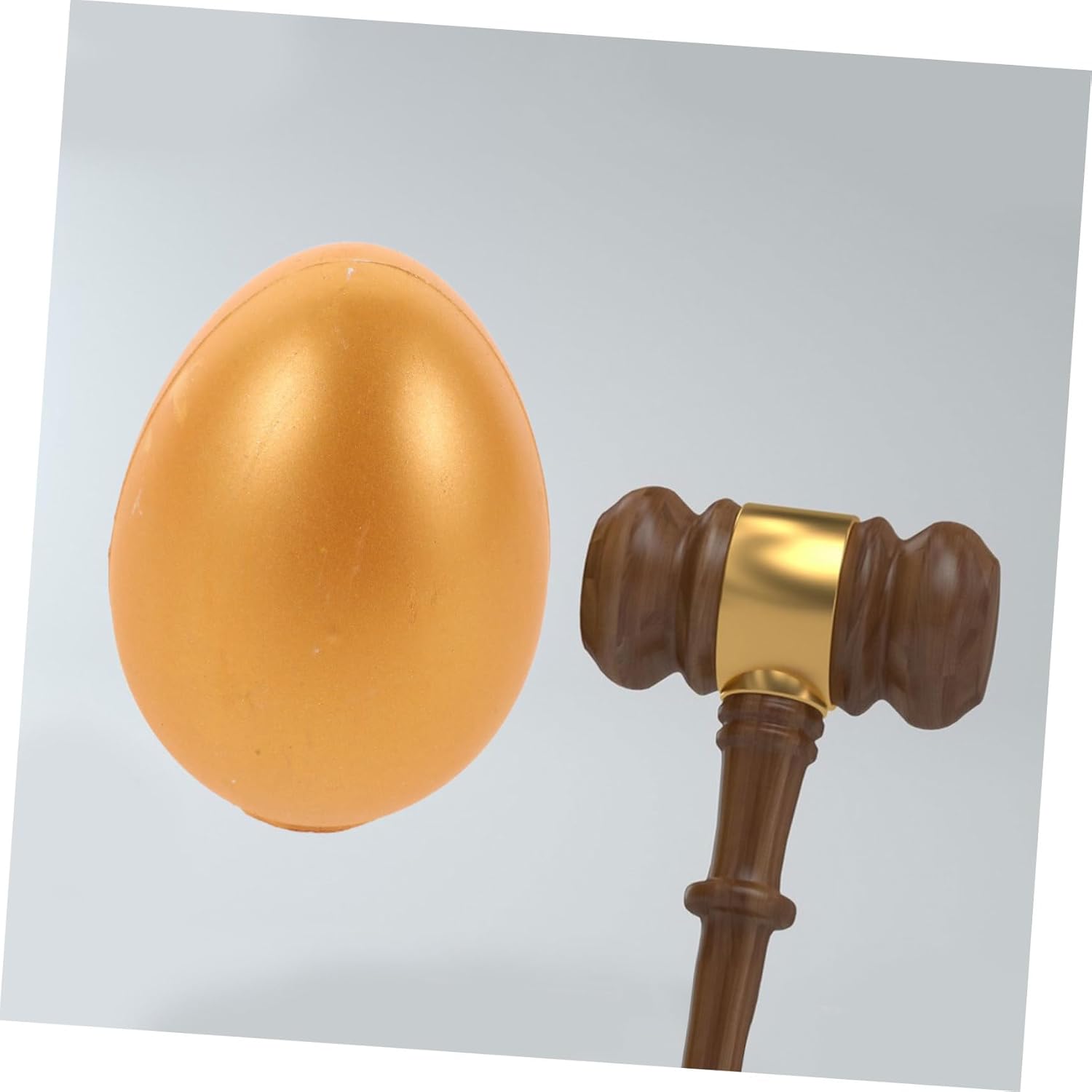 6pcs Golden Empty Eggs for Easter and Parties