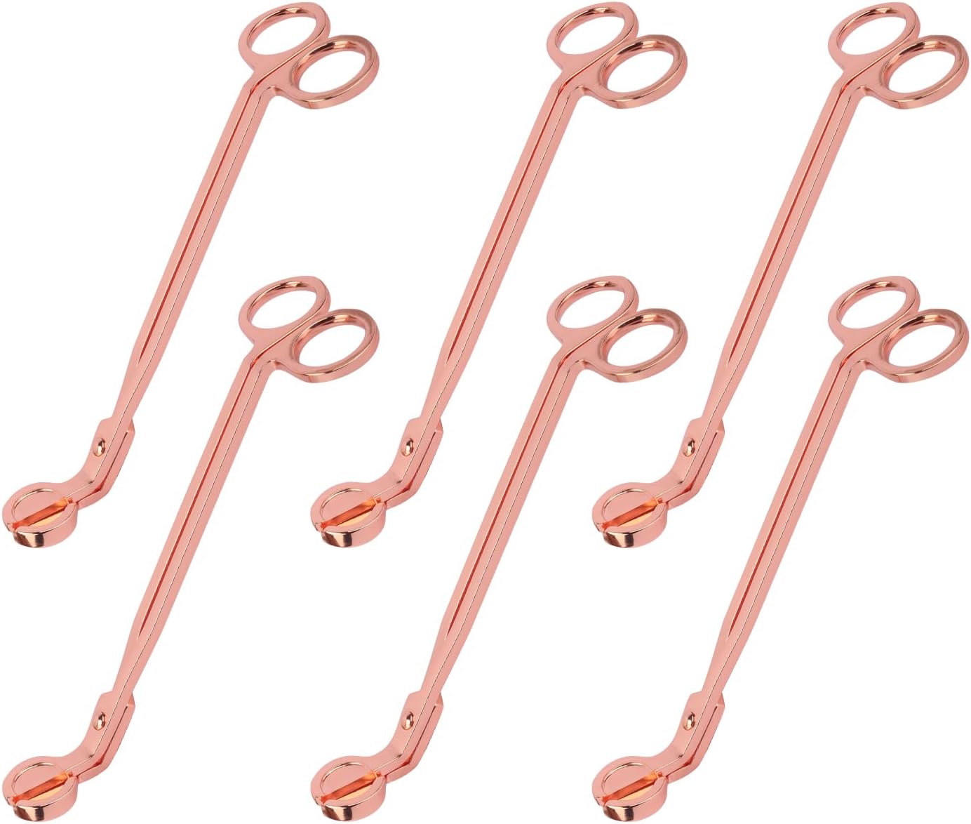 6 PCS Rose Gold Candle Wick Trimmer Stainless Steel