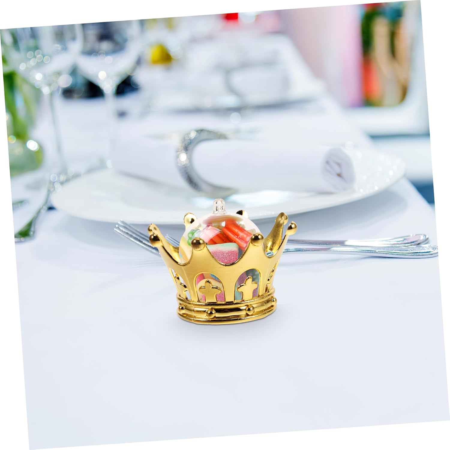 MAGICLULU 12pcs Luxury Crown Candy Boxes for Birthday and Wedding Favors