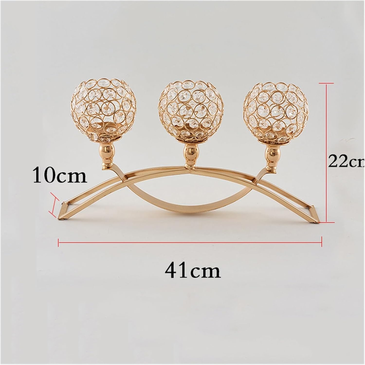 Crystal Candle Holder Set Silver Color